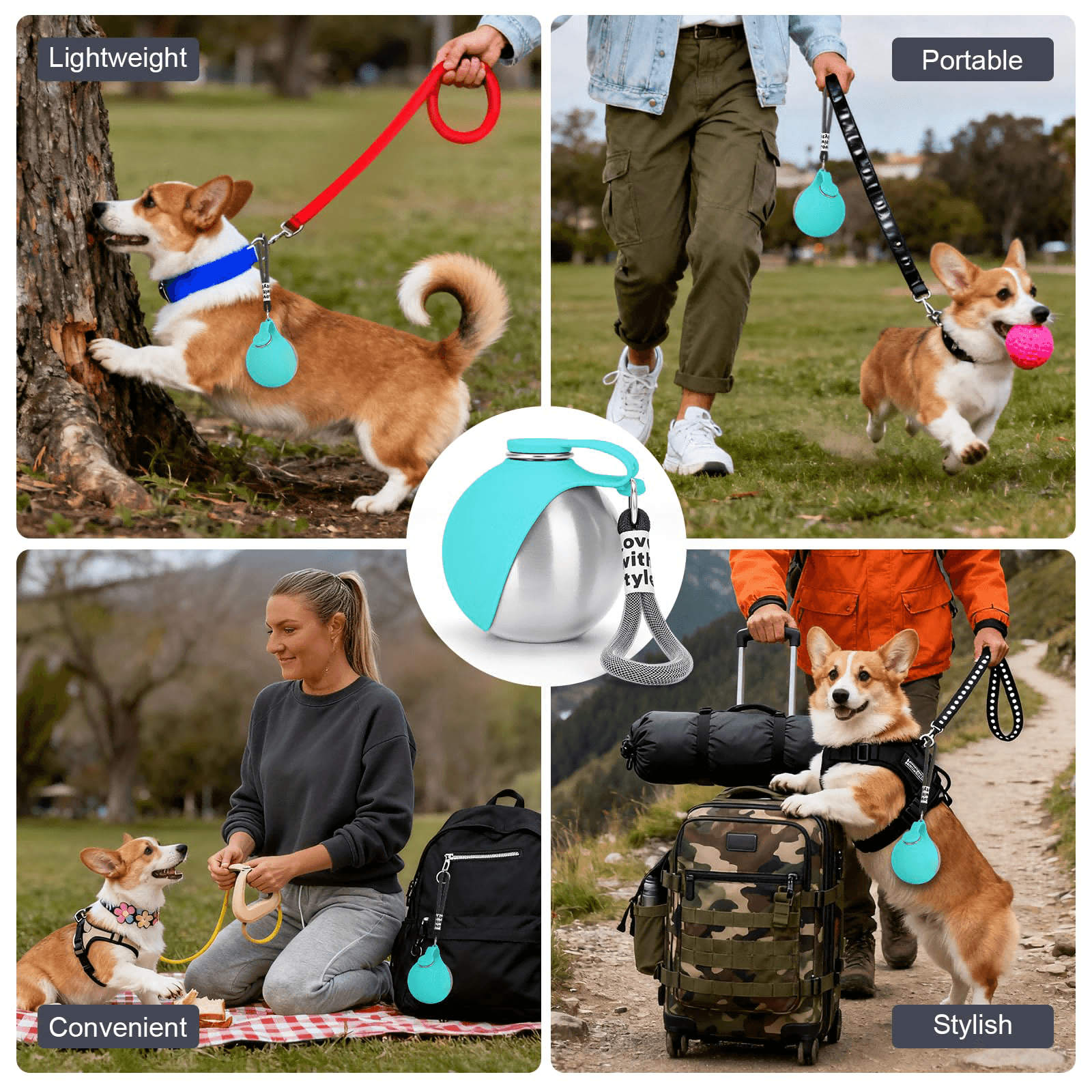 Trinkflasche für Hunde – auslaufsicher, 300ml 6