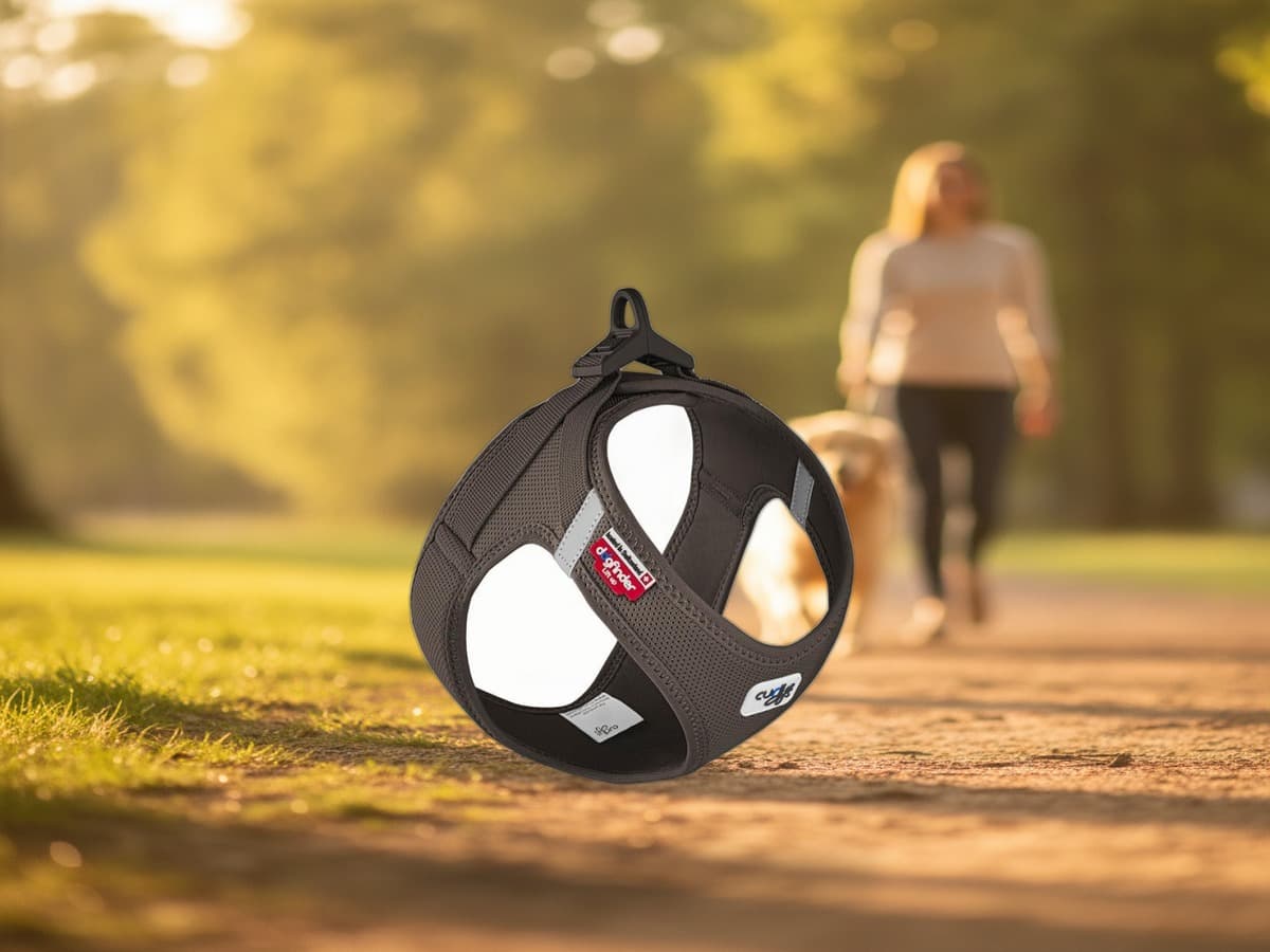 Curli Clasp Vest Hundgeschirr Air-Mesh – braun: Produktbild