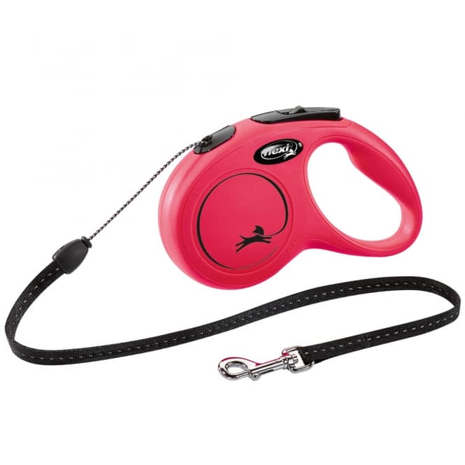 FLEXI Rollleine New CLASSIC Seil - 5m, bis 12kg - Rot: Produktbild
