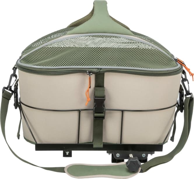 Trixie Fahrradkorb für den Gepäckträger - olivgrün/beige 3