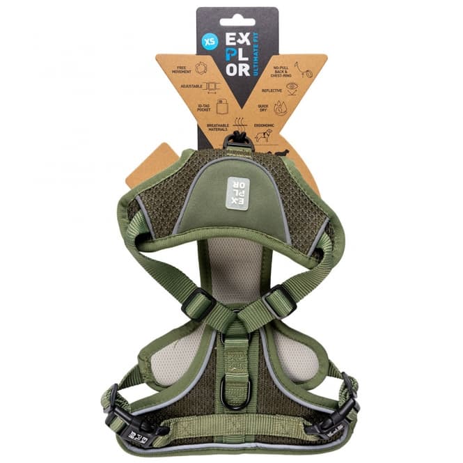 Duvoplus EXPLOR Ultimate Fit No-Pull-Geschirr - Undercover Green - XS - 28-37cm - 32-43cm 2