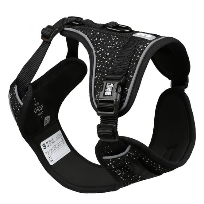 Duvoplus EXPLOR Ultimate Fit No-Pull-Geschirr - granite black - S - 35-45cm - 40-52cm 3