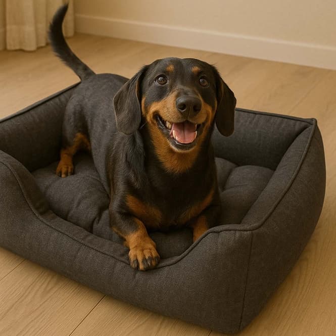 Duvoplus Hundebett Duratex - dunkelgrau - 80x60x16cm 5