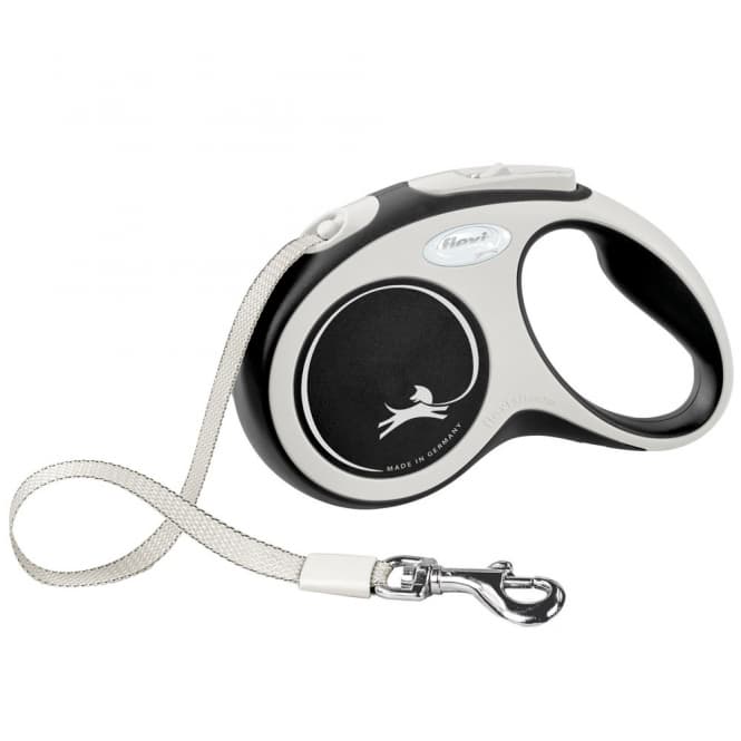 FLEXI Rollleine New COMFORT Gurt - 5m, bis 15kg - schwarz: Produktbild