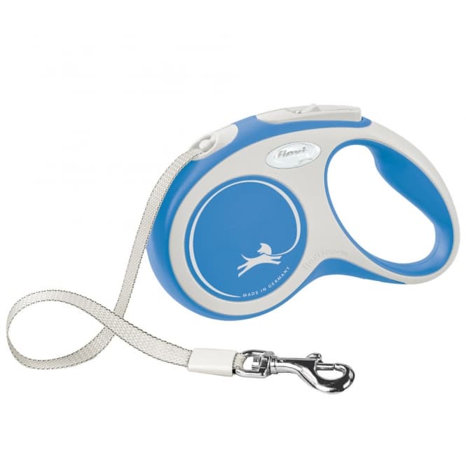 FLEXI Rollleine New COMFORT Gurt - 5m, bis 15kg - blau: Produktbild