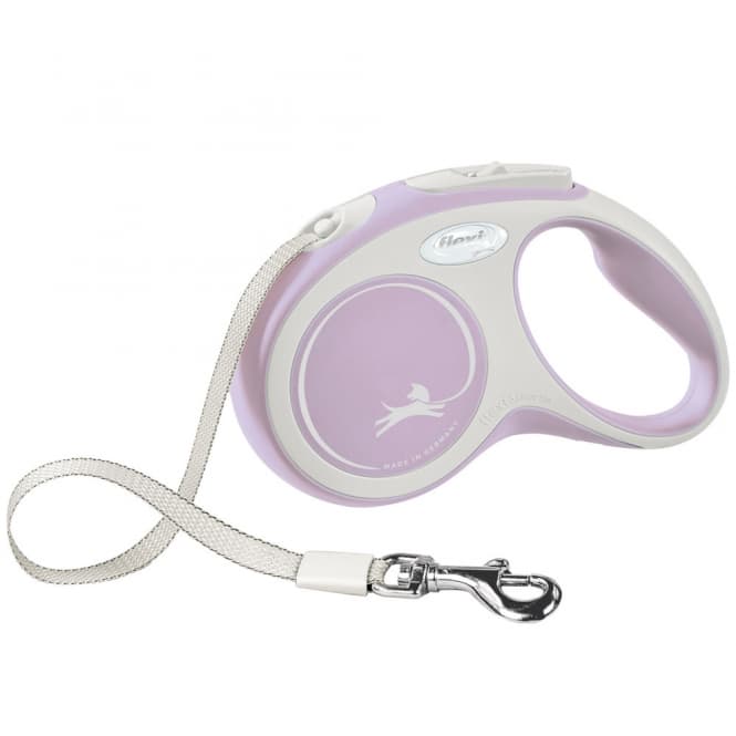 FLEXI Rollleine New COMFORT Gurt - 5m, bis 15kg - rosa: Produktbild