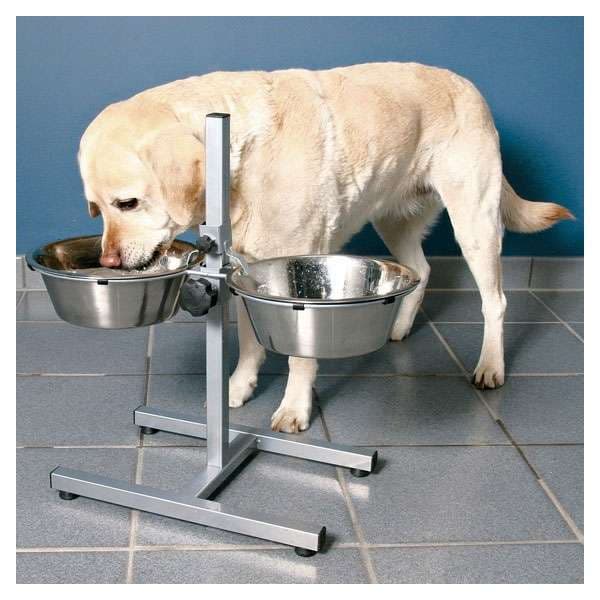 Trixie Hundebar mit Edelstahlnäpfen - 2 x 2,8 l 2