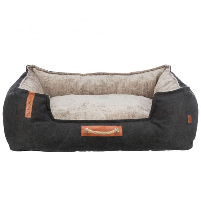Trixie BE NORDIC Bett Föhr - schwarz/sand - 80 × 60 cm: Produktbild