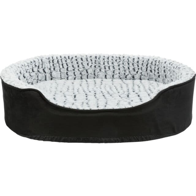 Trixie Vital Bett Lino, oval - schwarz/grau - 60 × 45 cm: Produktbild