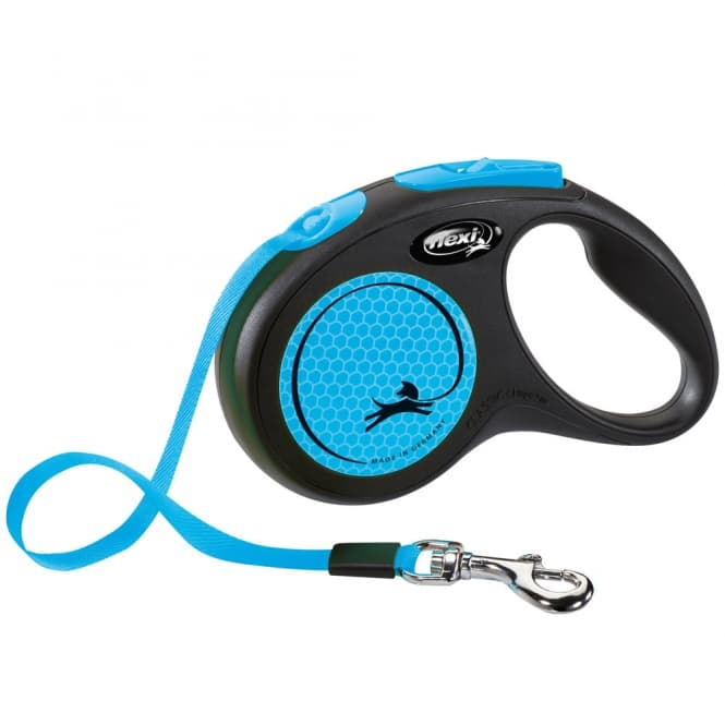 Flexi New Classic Neon Gurt-Roll-Leine - S / Blau: Produktbild